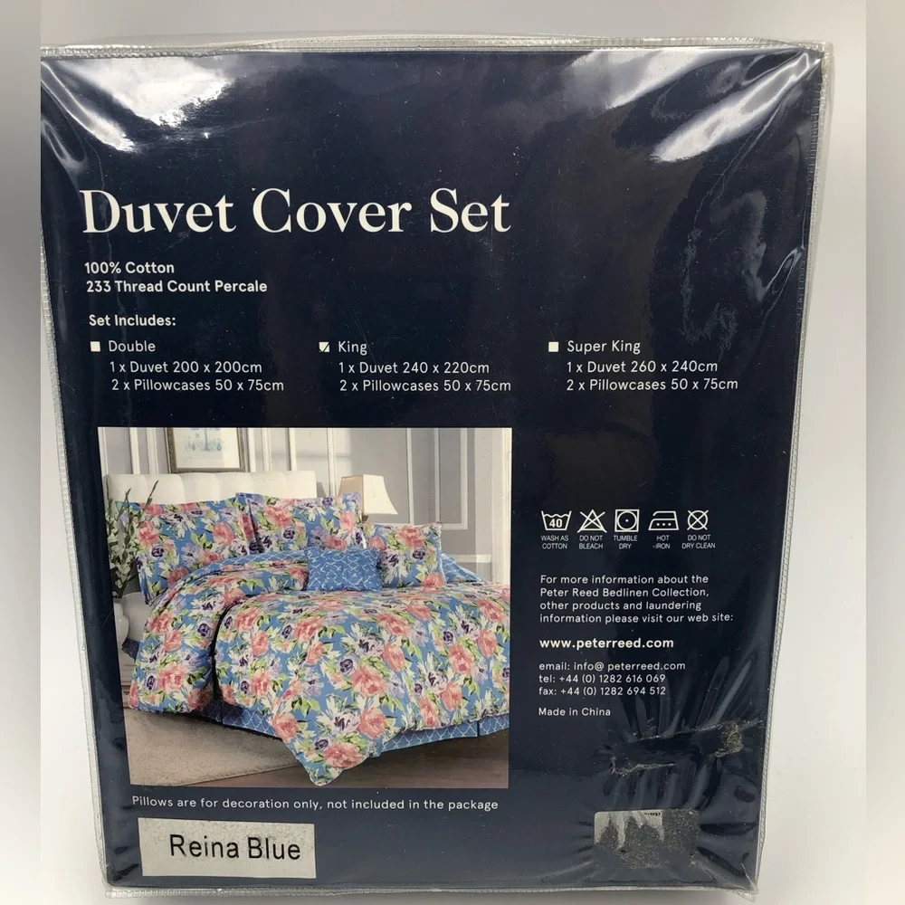 Peter Reed Reina Blue Floral Duvet Cover Set